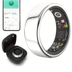 Brand New Silver Limited Edition Smart Ring Health/Sleep/Fitness Monitor